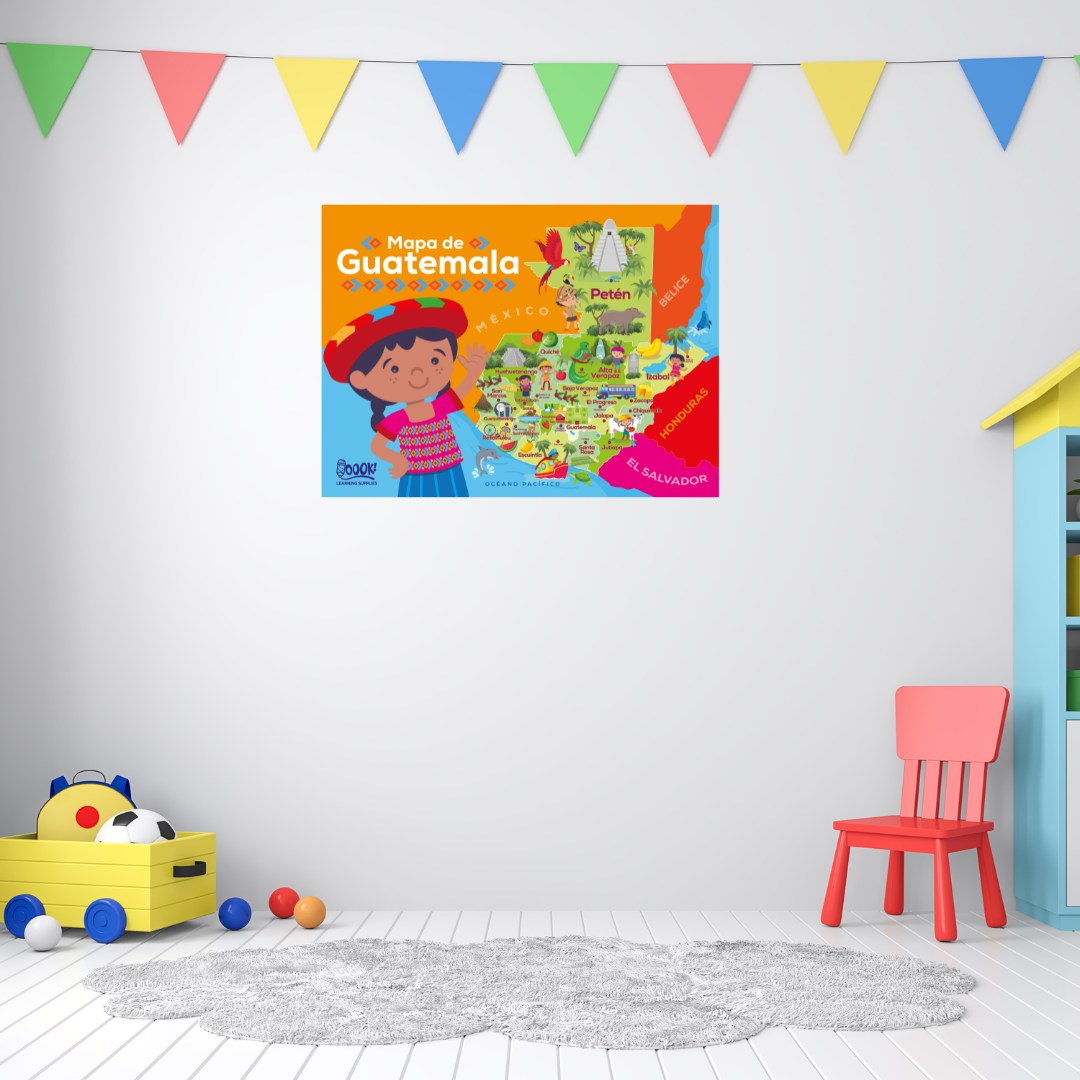 Map of Guatemala (Physical)