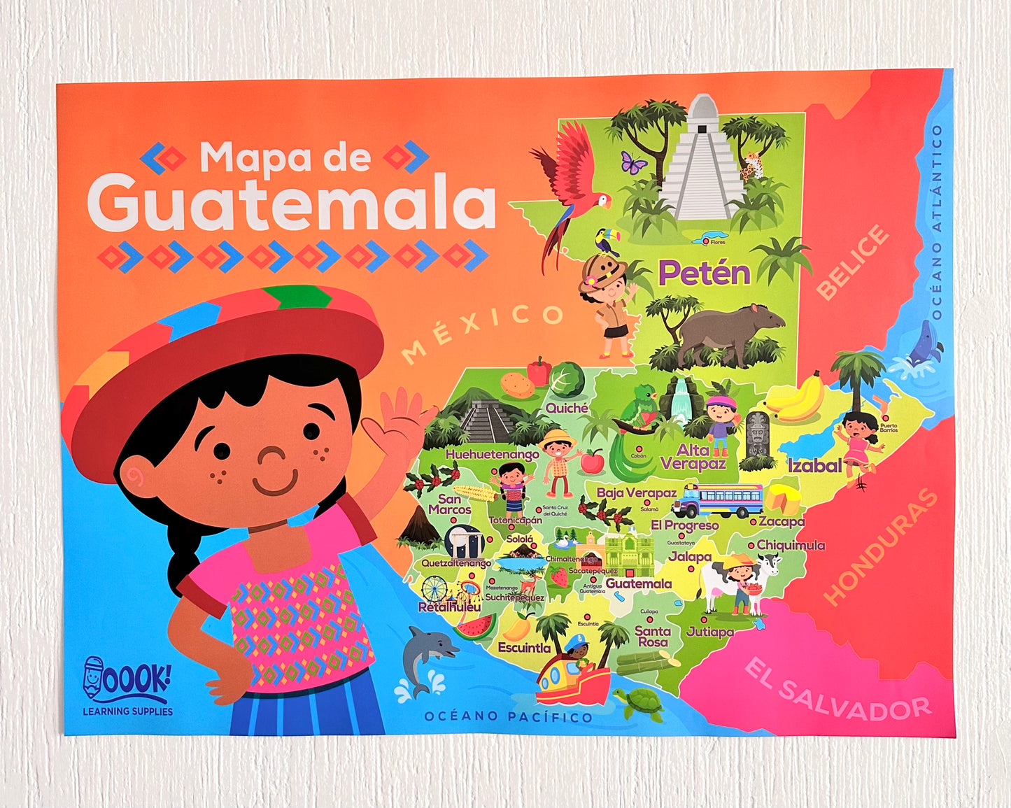 Map of Guatemala (Physical)