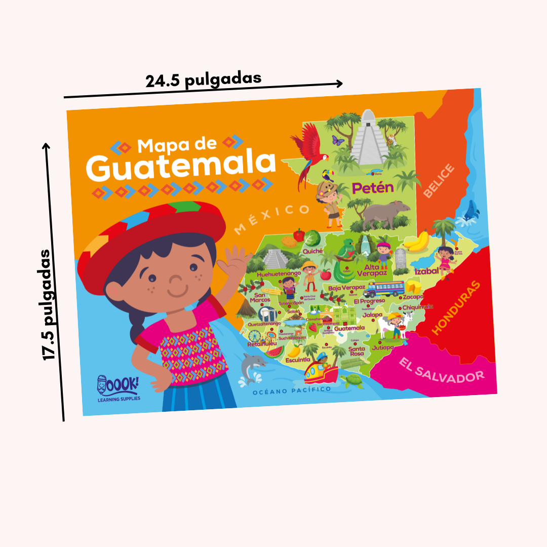 Map of Guatemala (Physical)